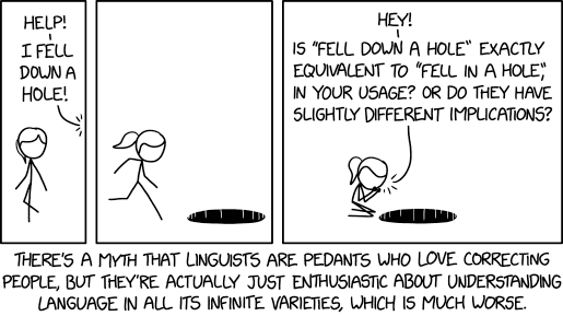 xkcd 2390: Linguists